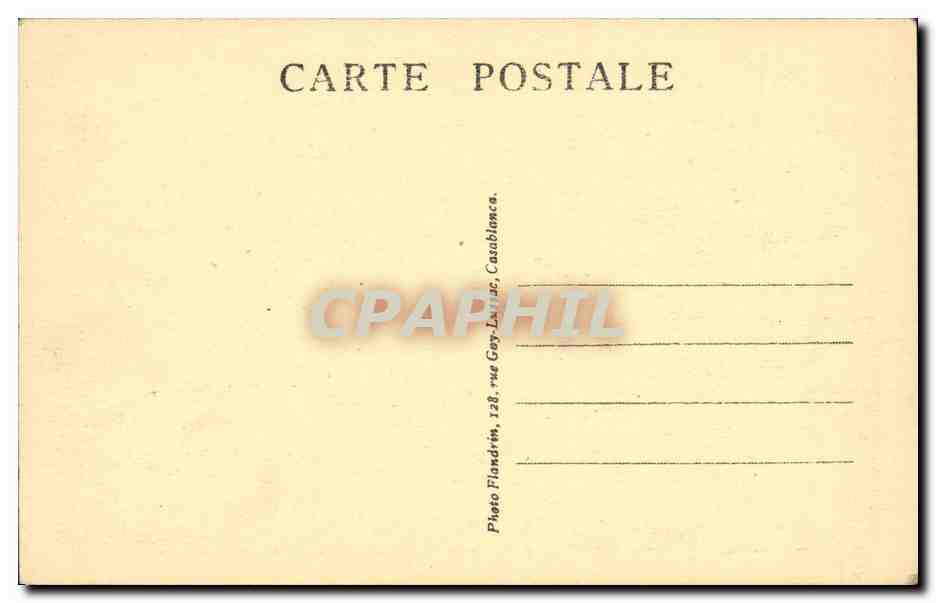 CPA Rabat Le Palais de la Residence vu des Jardins — Rückseite