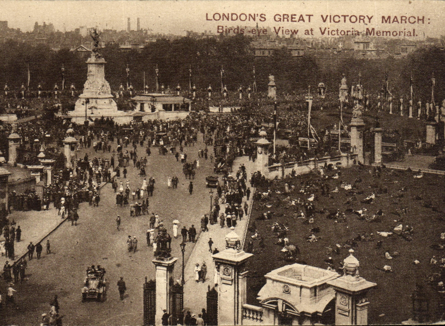 CPA London s Great Victory March Birds Eye View at Victoria Memorial