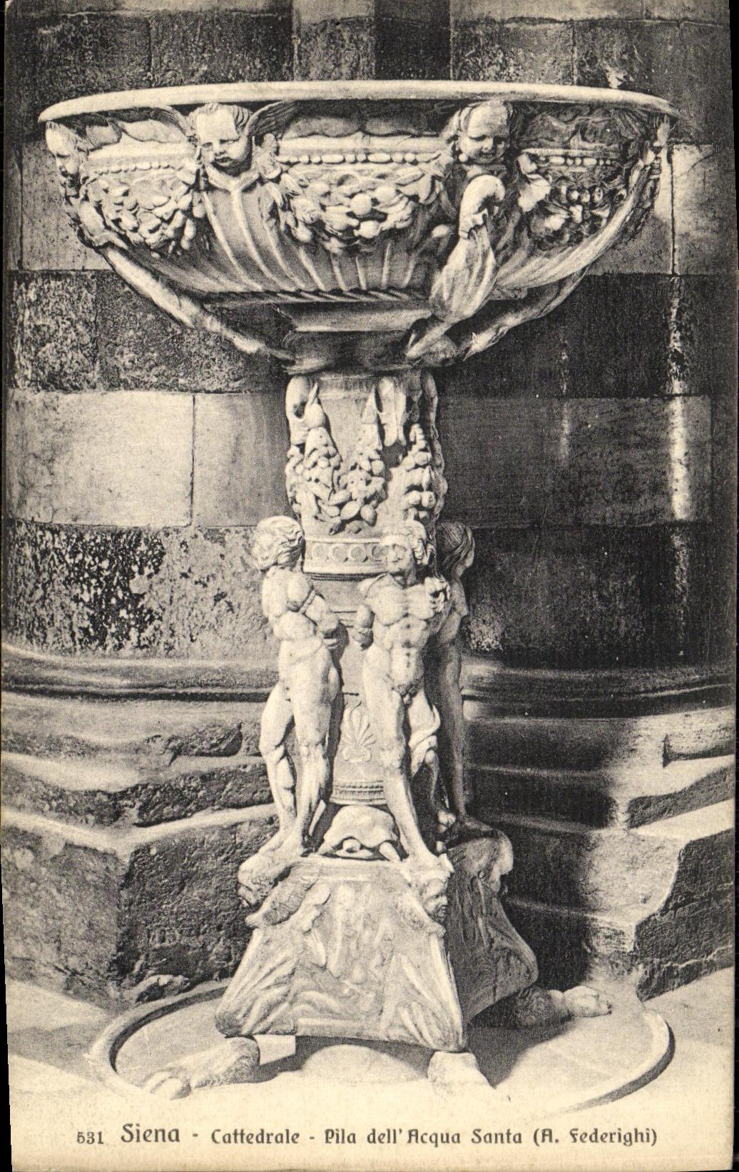 CPA Siena Cattedrale Pila dell Acqua Santa 