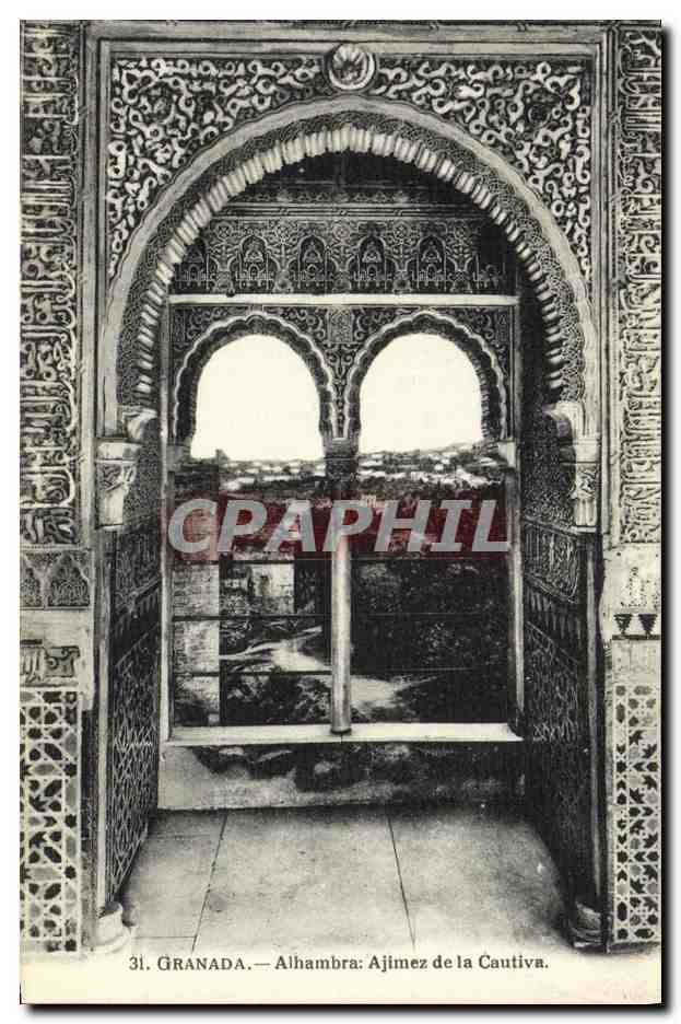 CPA Granada Alhambra Ajimez de la Cautiva