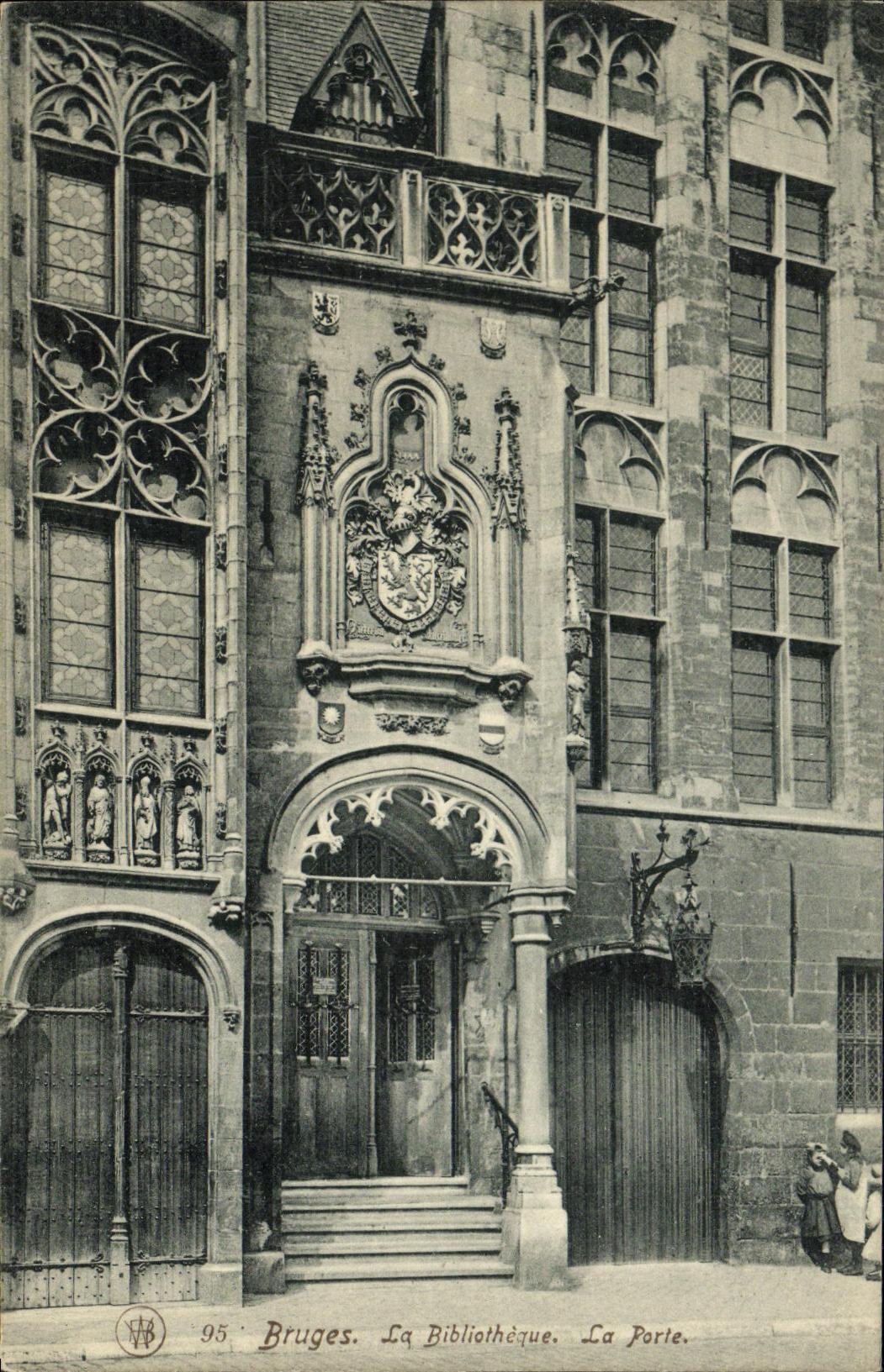 CPA Bruges La Bibliotheque La Porte