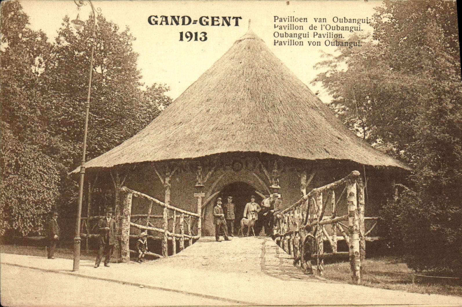 CPA Gand Gent 1913 Pavilloen van Oubangui