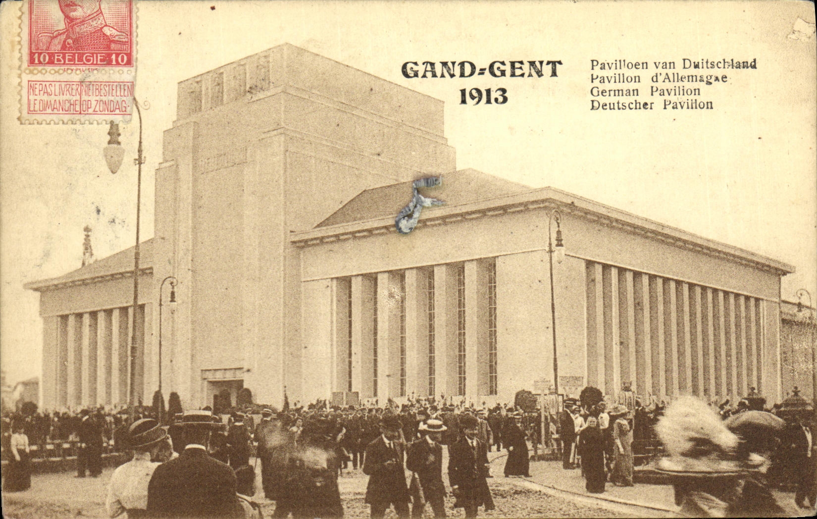 CPA Gand 1913 Pavillon de l Allemagne 