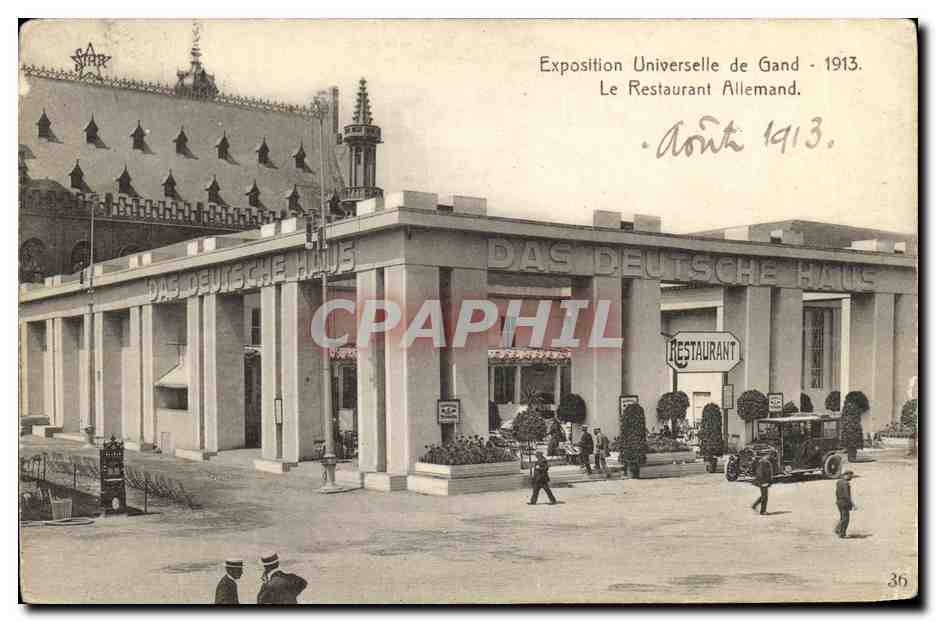 CPA Exposition Universelle de Gand 1913 Le Restaurant Allemand