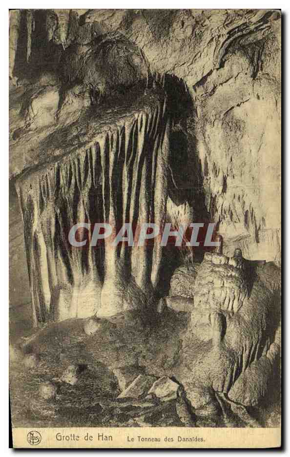 CPA Grotte de Han Le Tonneau des Danaides