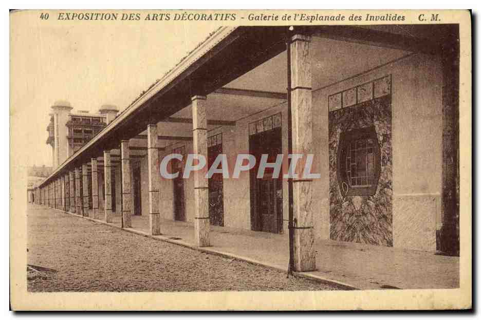 CPA Exposition des Arts Decoratifs Galerie de l Esplanade des Invalides C M 