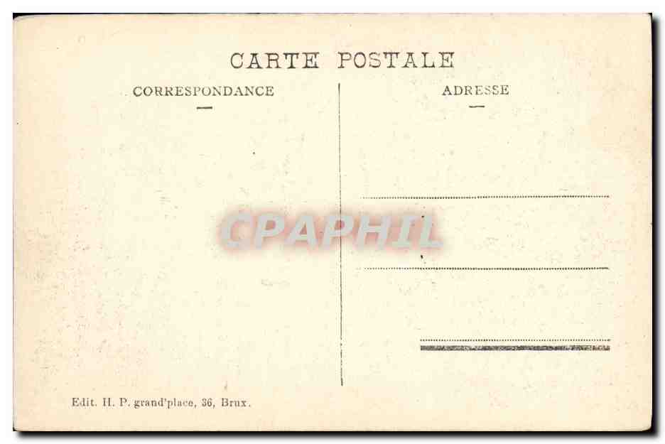CPA Bruxelles Maisons des Tailleurs et de Victor Hugo — Verso