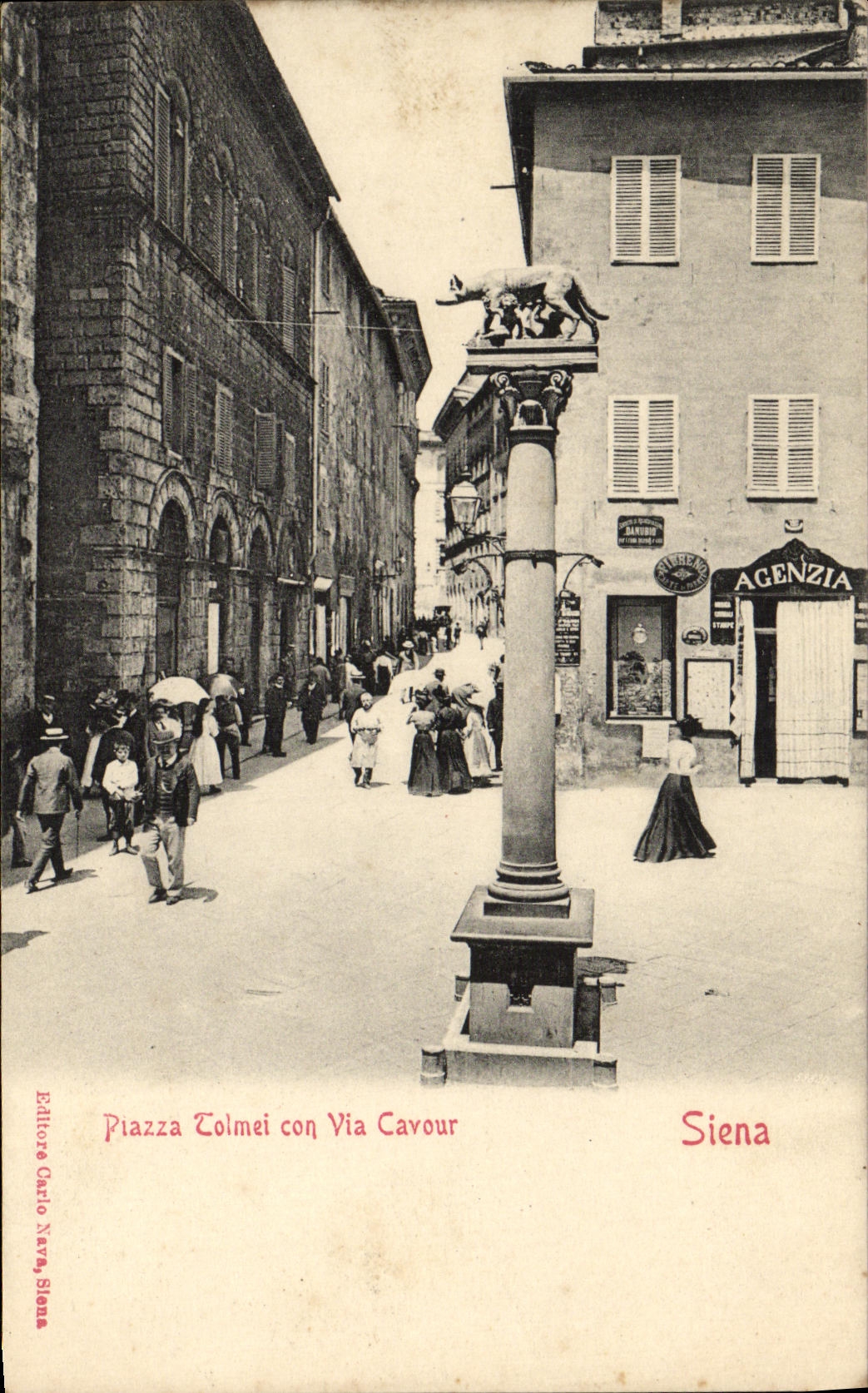 CPA Piazza Tolmei con Via Cavor Siena