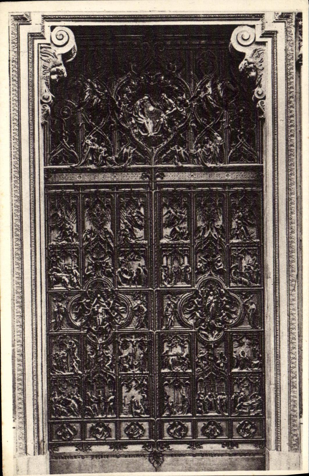 CPA Milano Bronze door of the Cathedral