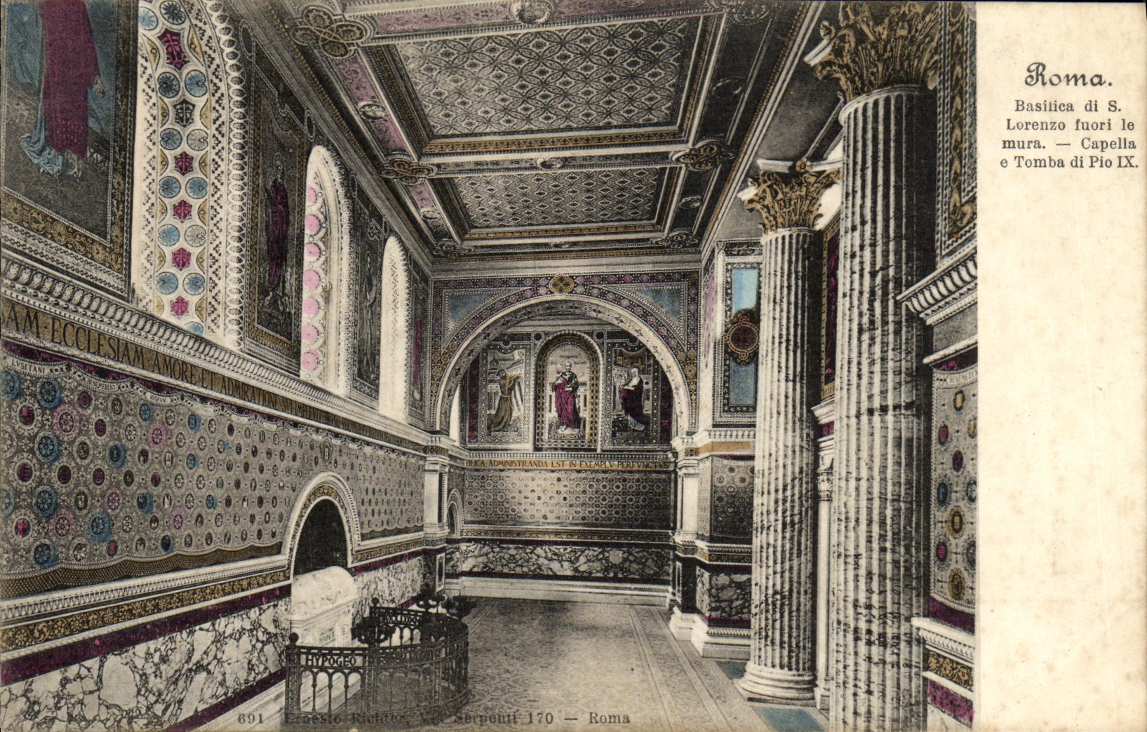 CPA Roma Basilica di S Lorenzo fuori le mura Capella 