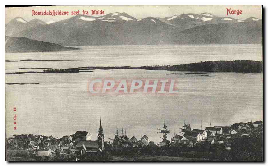 CPA Romsdalsfjeldene seet fra Molde Norge