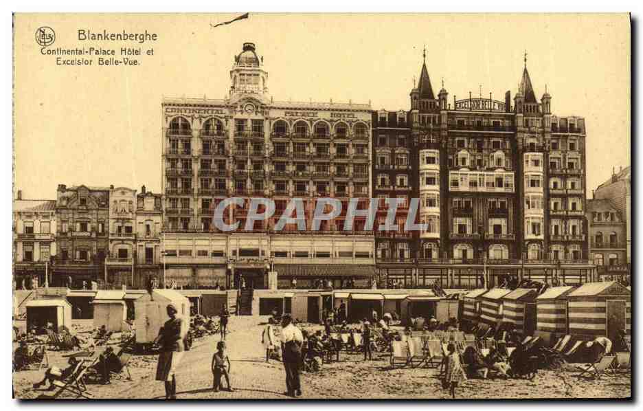CPA Blankenberghe Continental Palace Hotel et Excelstor Belle Vue