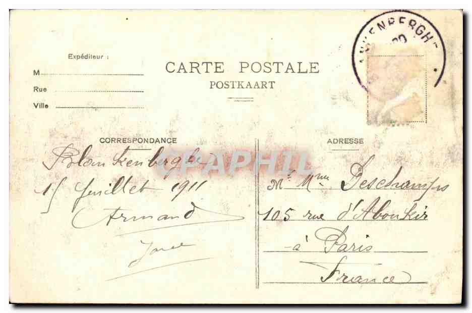 CPA Blankenberghe Le Kursaal Casino et la Plage — Rückseite