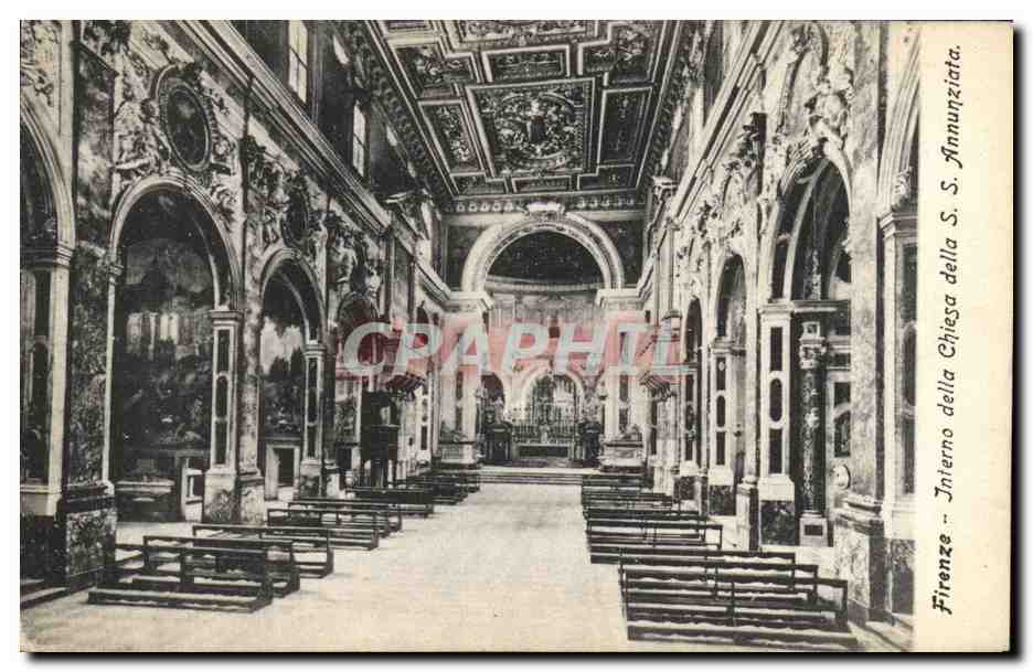 CPA Firenze Intero della Chiesa della S S Annunziata
