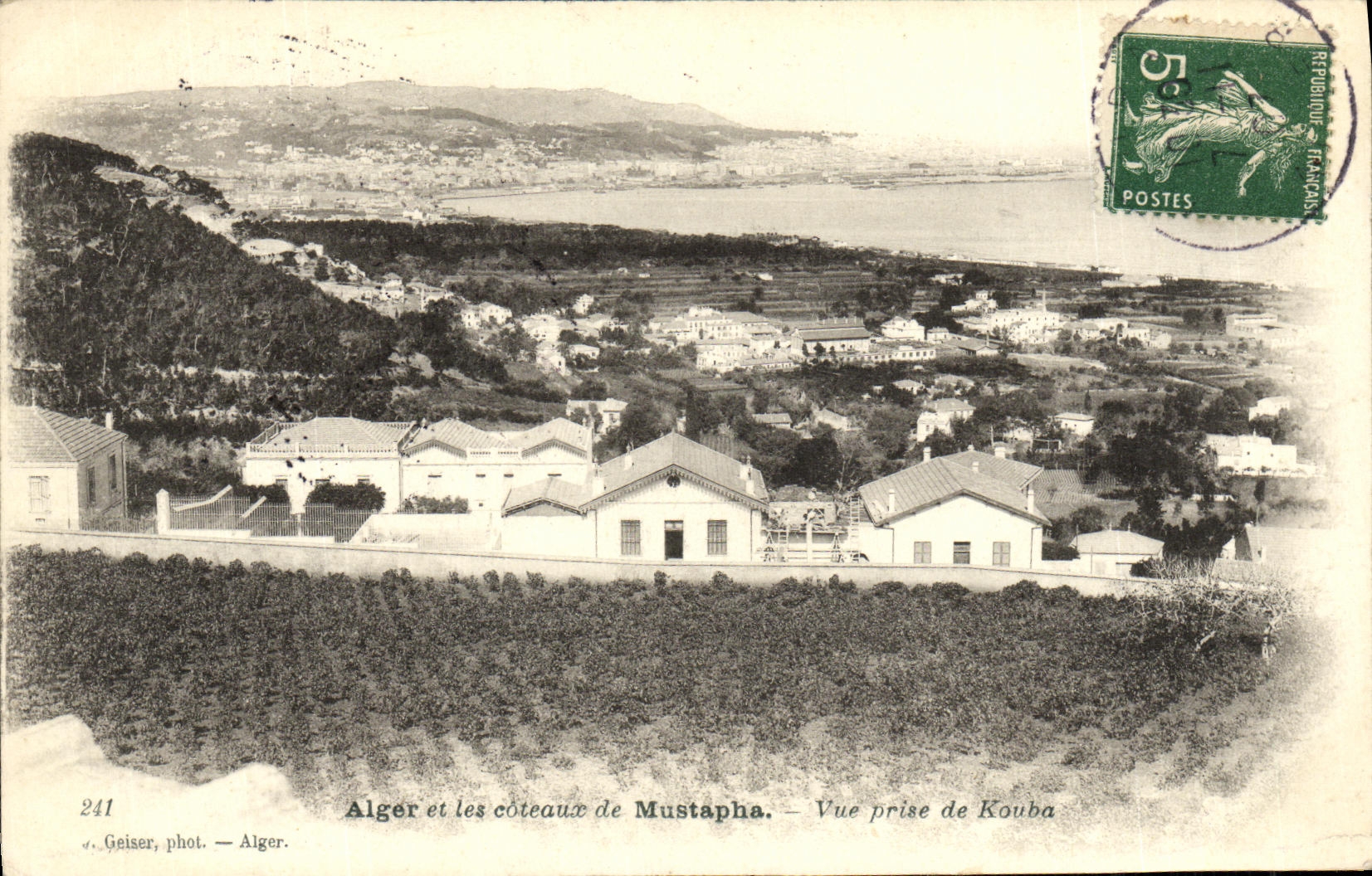 Alger und die Hänge von Mustapha — Aufnahme von Kouba — J. Geiser, Foto — Alger