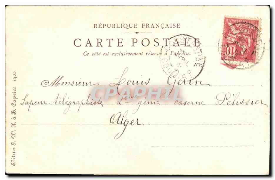CPA Femmes Algerie  — Rückseite