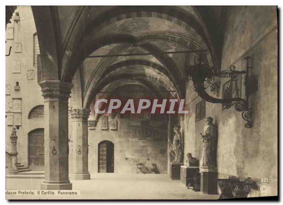 CPA Piazza Pretoria ll Cortile Panorama Firenze