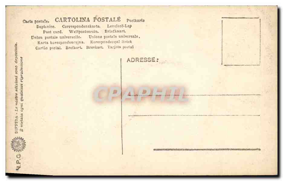 CPA Piazza Pretoria ll Cortile Panorama Firenze — Rückseite