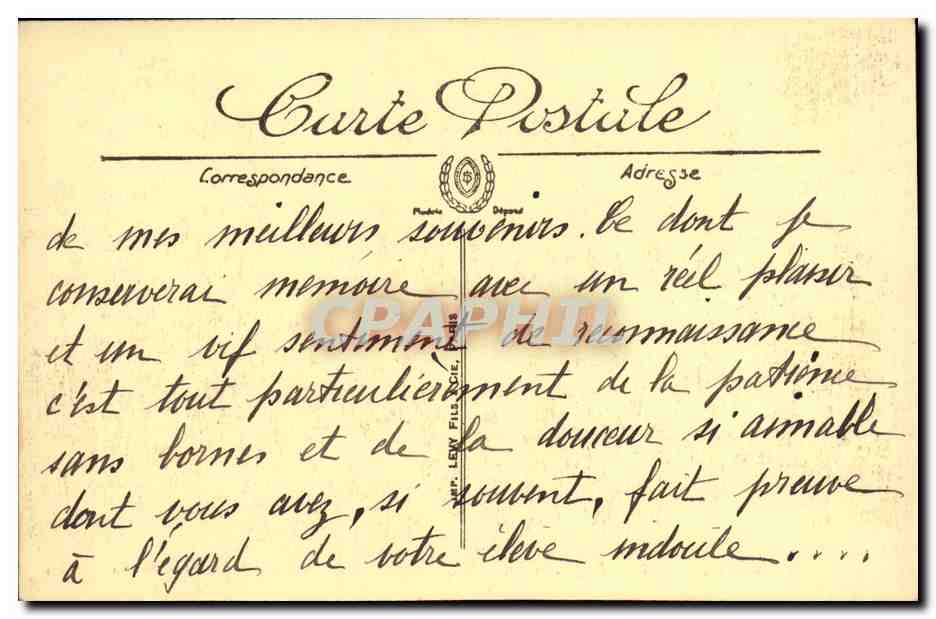 CPA Tunis Souk des Etoffes — Verso