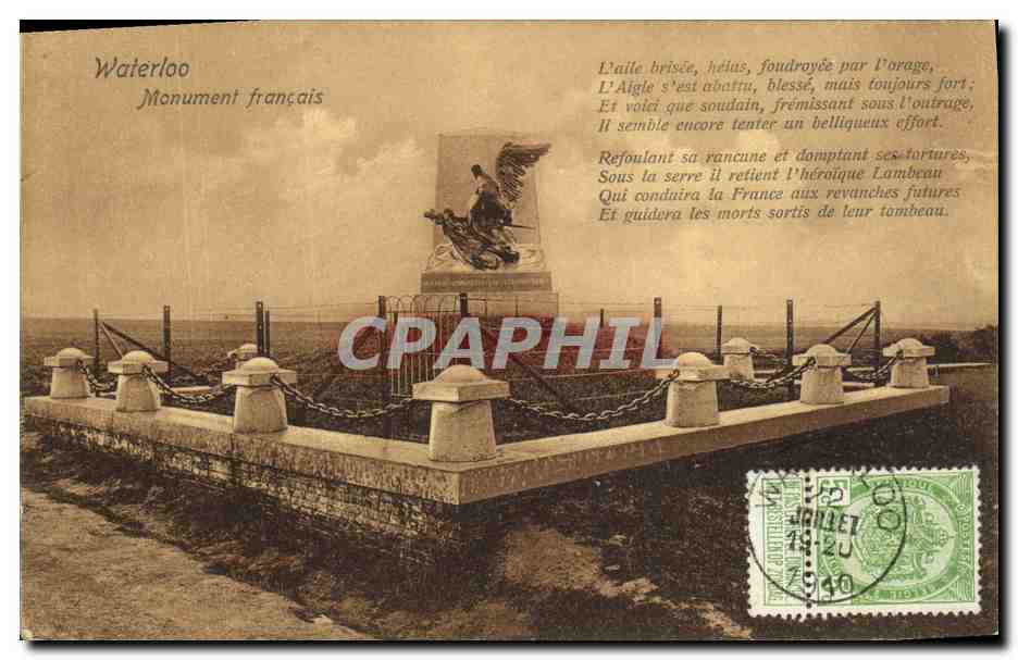 CPA Waterloo Monument Francais