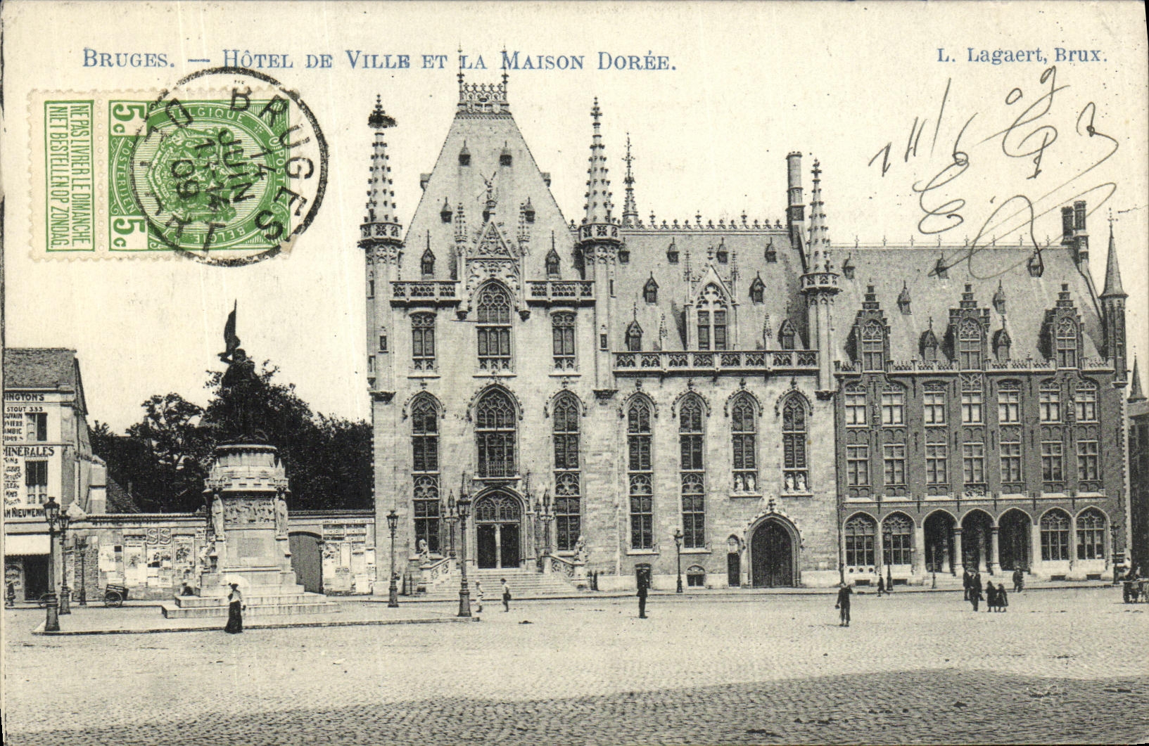 CPA Bruges Hotel De Ville Et La Maison Doree