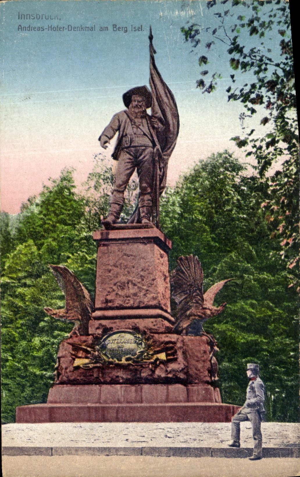 CPA Innsbruck Andreas Hofer Denkaml am Berg Isel