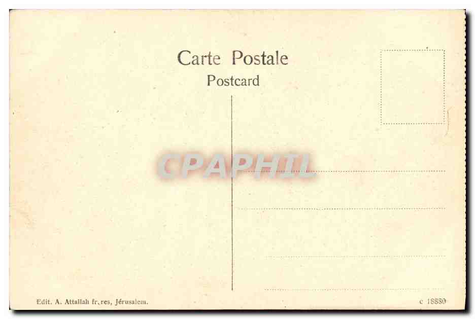CPA Jerusalem Tombeaux des Rois — Verso