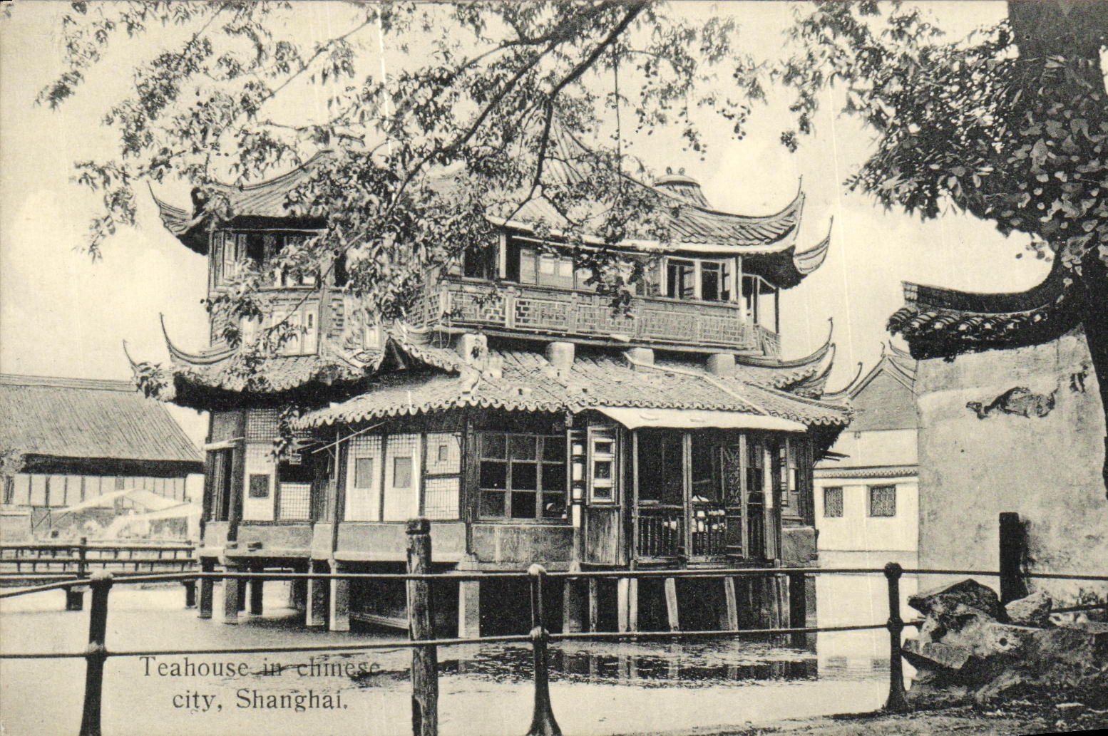 Teahouse dans la ville chinoise, Shanghai — Tabaquera Filipina, 39-40 Nanking Road