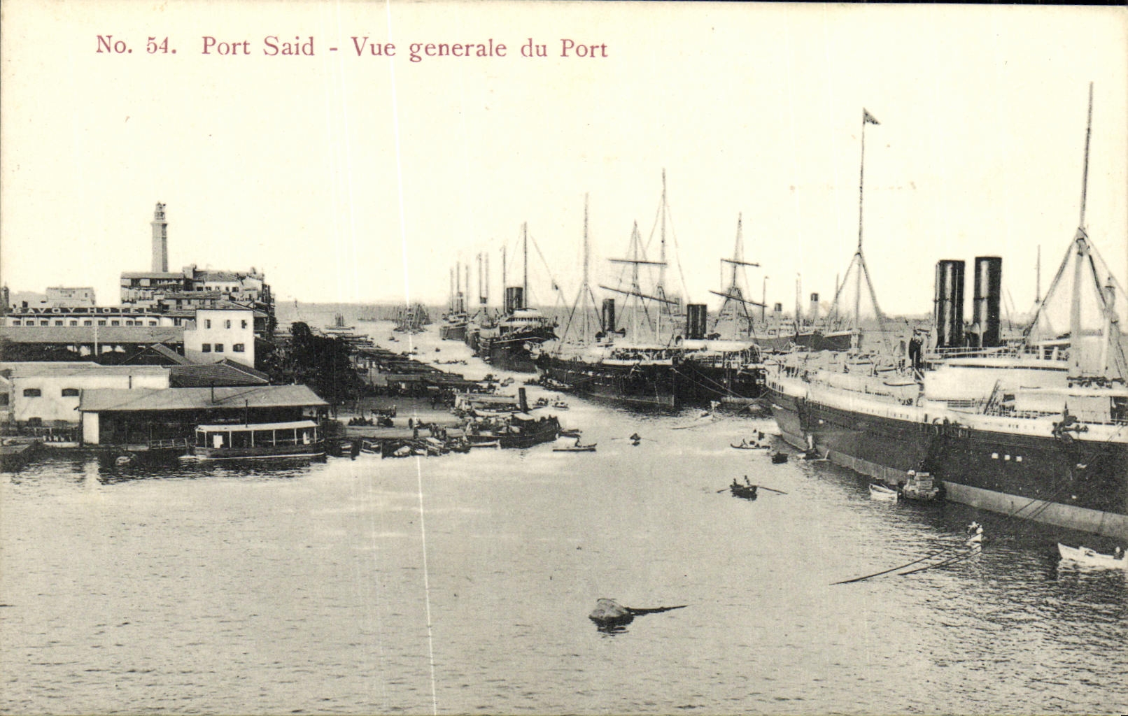 Port Said — Vue générale du Port — J. S. Antippa & Co., Cairo, Rééd.