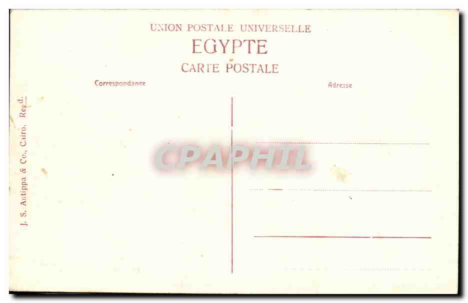 Port Said — Vue générale du Port — J. S. Antippa & Co., Cairo, Rééd. — Verso