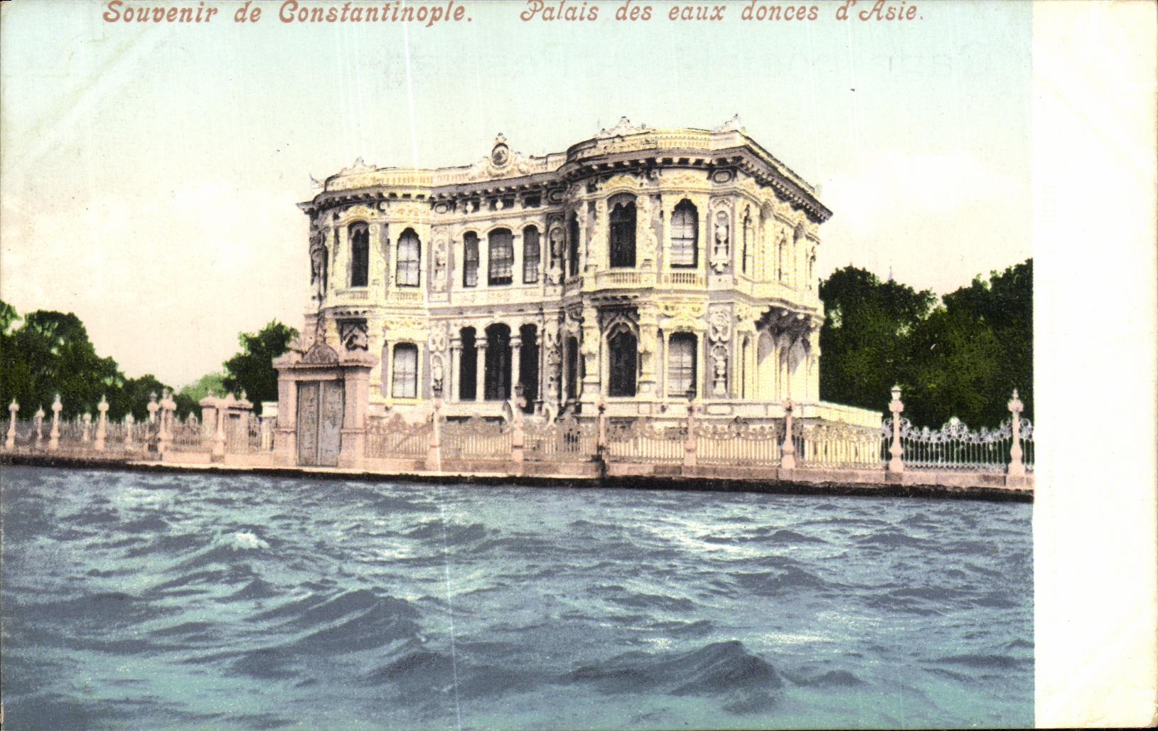 CPA Constantinople Souvenir de Palais des Eaux Donces d Asie Turquie
