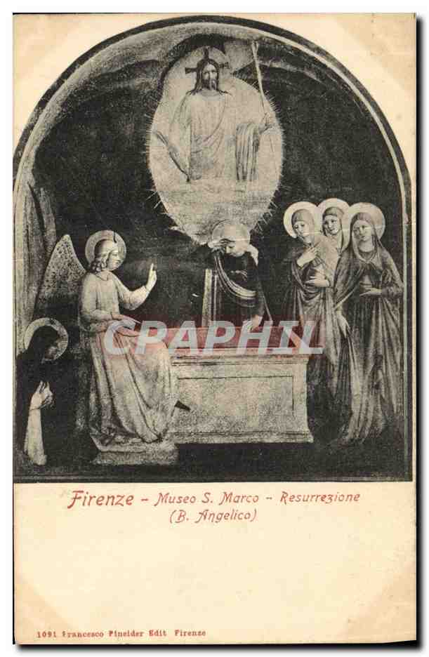 CPA Firenze Museo S Marco Resurrezione B Angelico