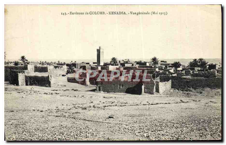 CPA Environs de Colomb Kenadsa Vue Generale Mai 1913