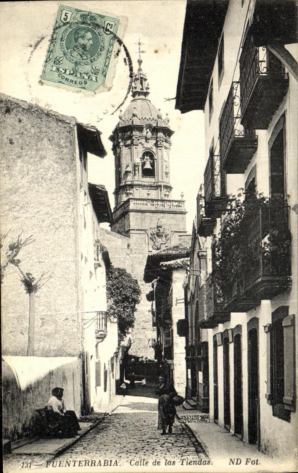 CPA Fuenterrabia Calle de Las Tiendas