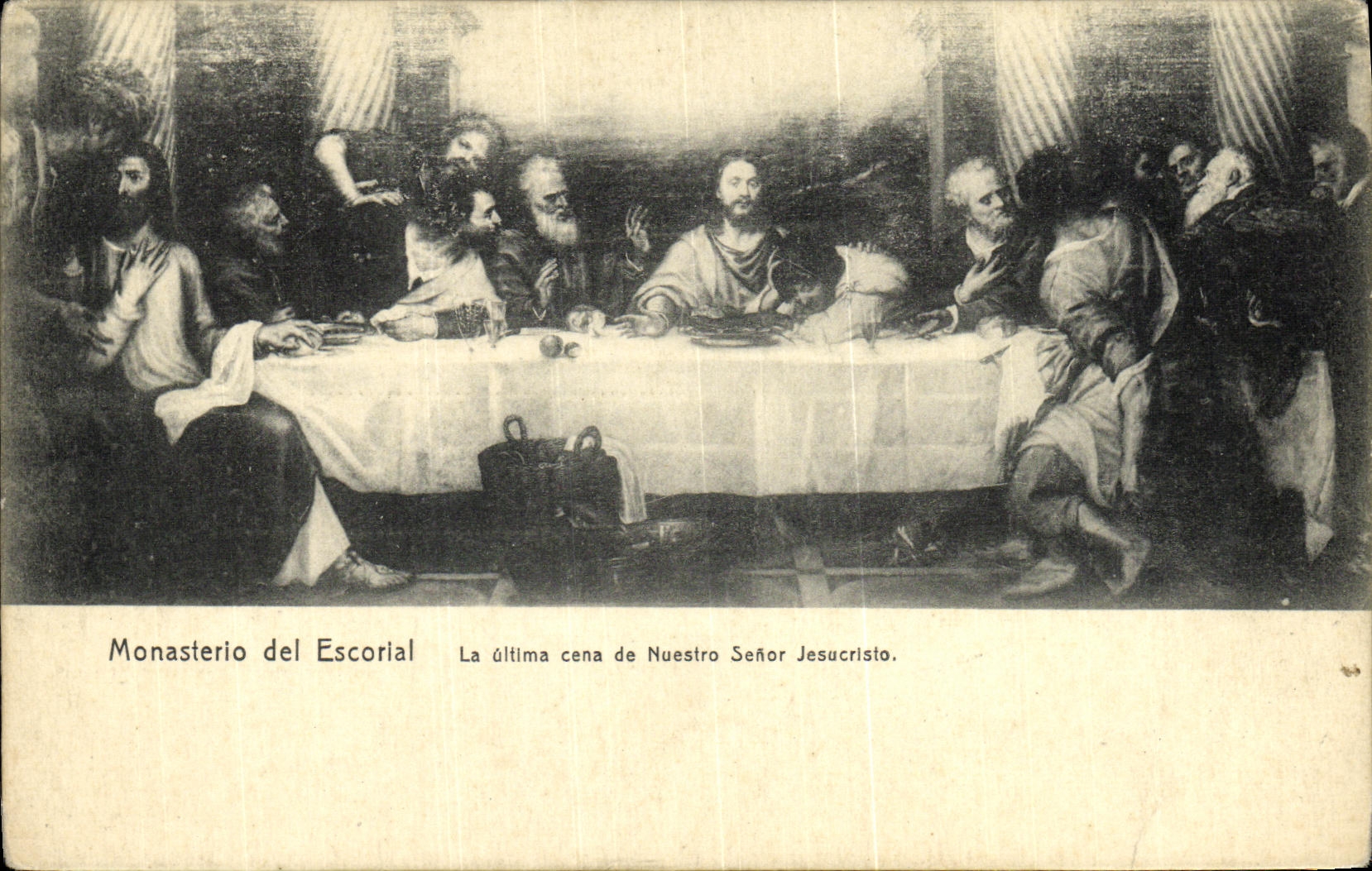 CPA Monasterlo del Escorial La ultima cena de Nuestro Senor Jesucristo