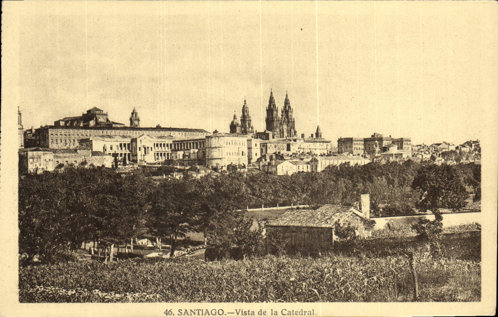 CPA Santiago Vista De La Catedral