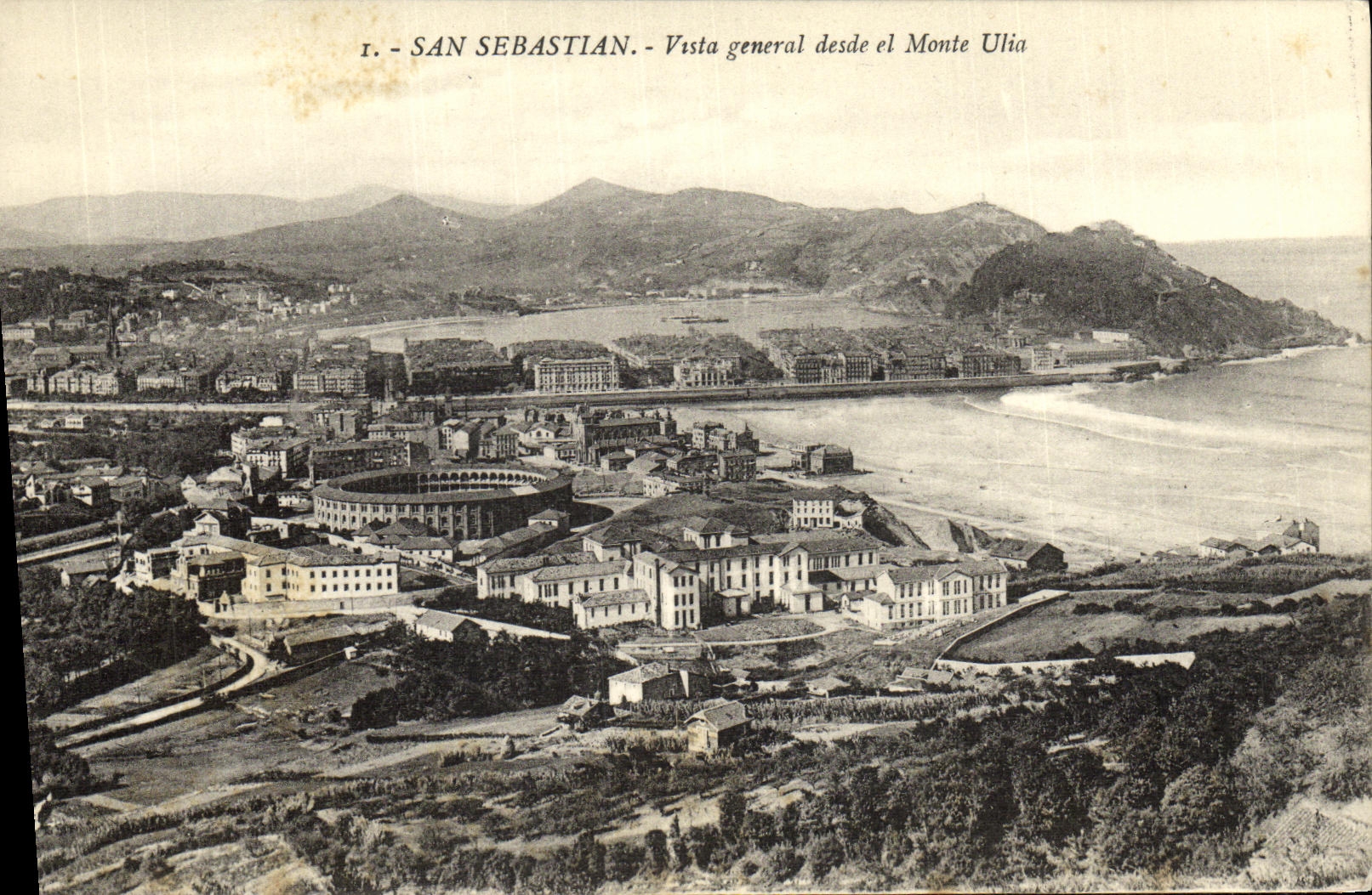 CPA San Sebastian Vista General desde el Monte Ulia 