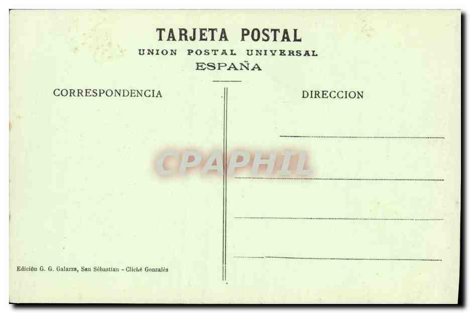 CPA San Sebastian Vista General desde el Monte Ulia  — Rückseite