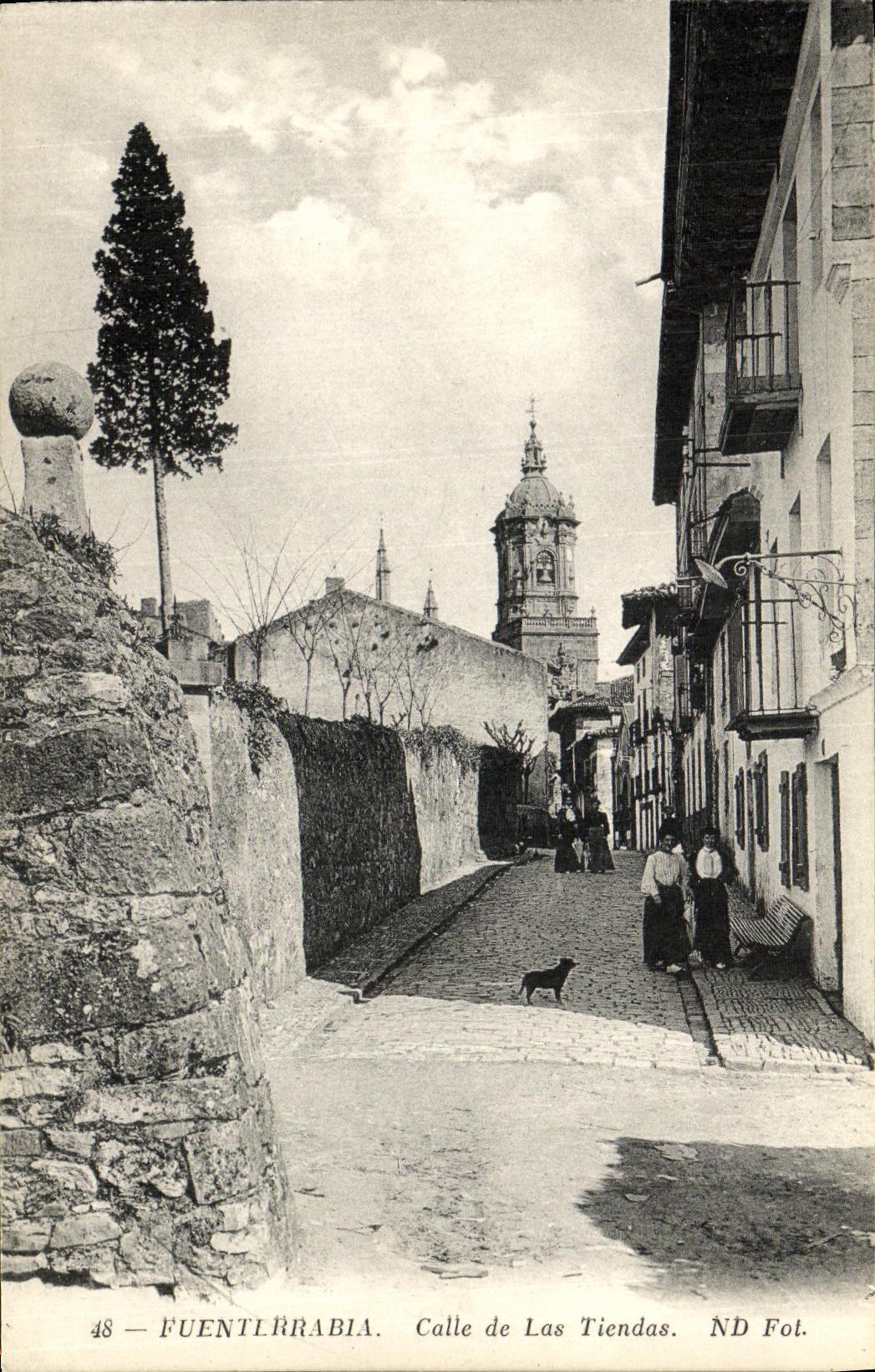 CPA Fuenterrabia Calle de Las Tiendas