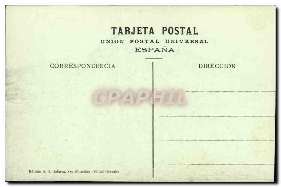 CPA San sebastian El Rompe Olas — Verso
