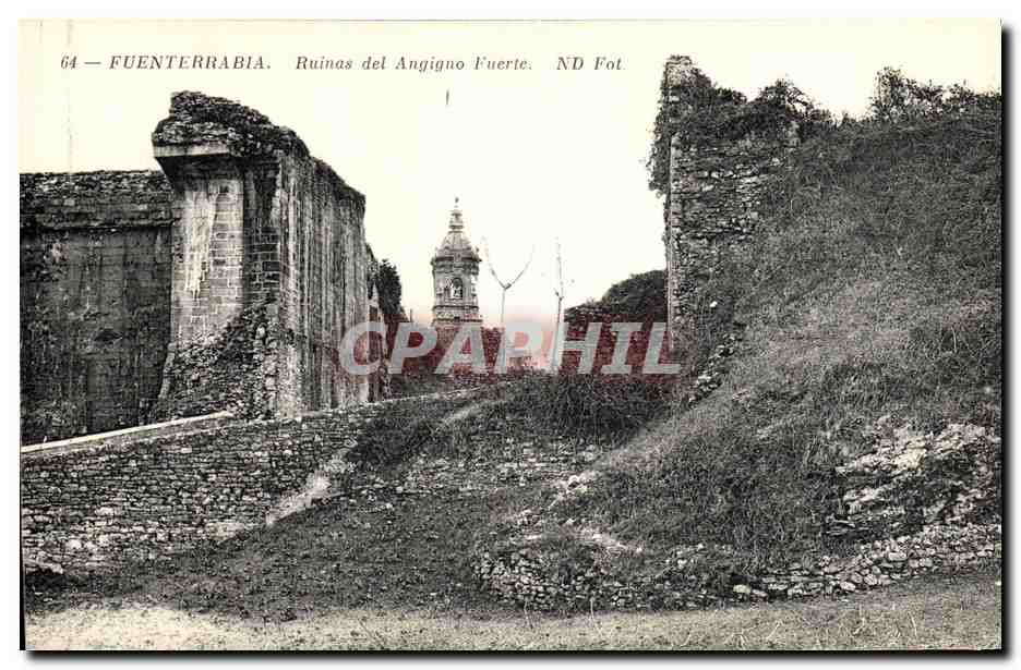 CPA Fuenterrabia Ruinas del Angigno Fuerte
