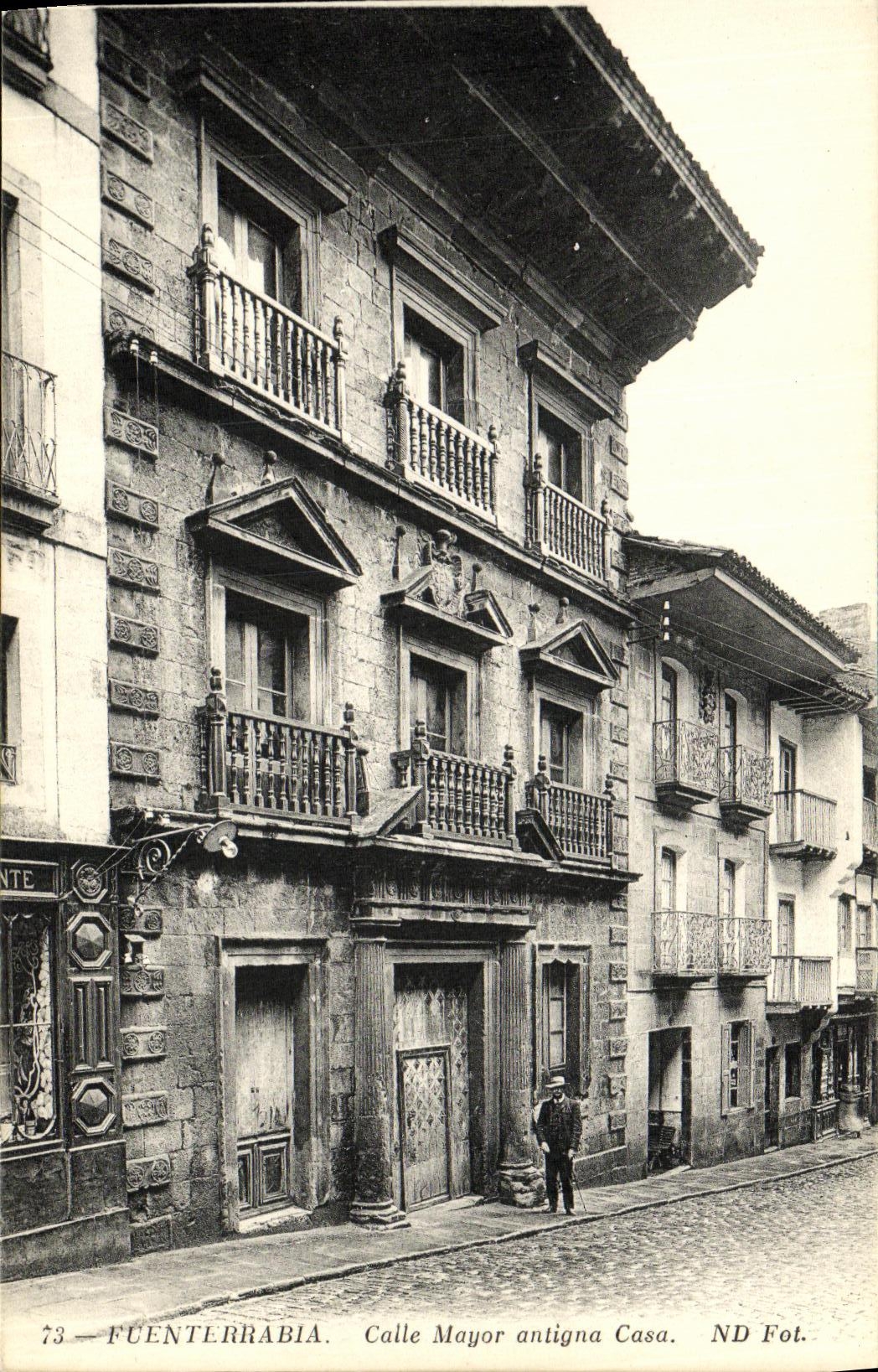 CPA Fuenterrabia Calle Mayour Antigna Casa