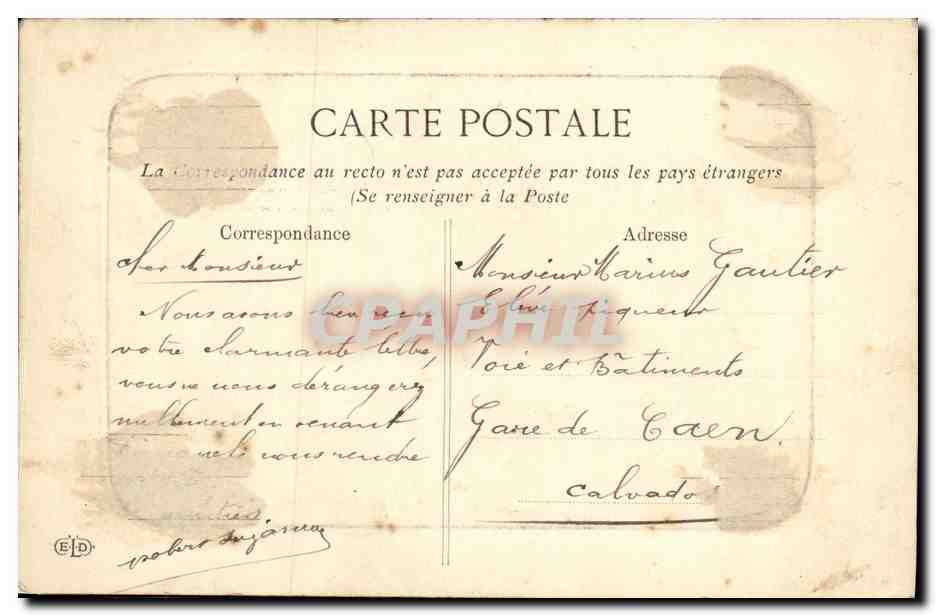 CPA Enfant Afrique du Nord — Back