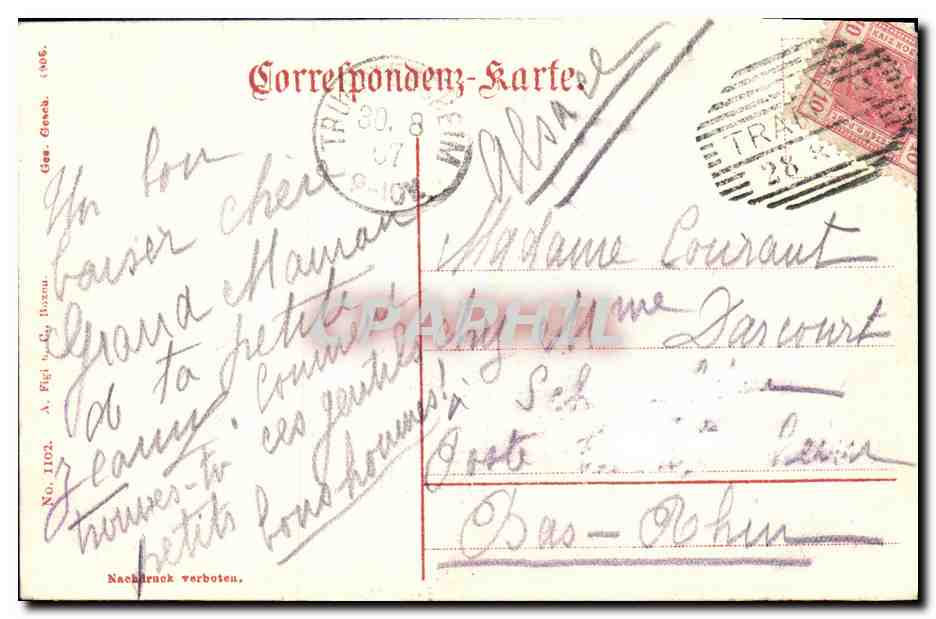 CPA Trafoyhotel mit Madatsch Enfants Suisse — Verso