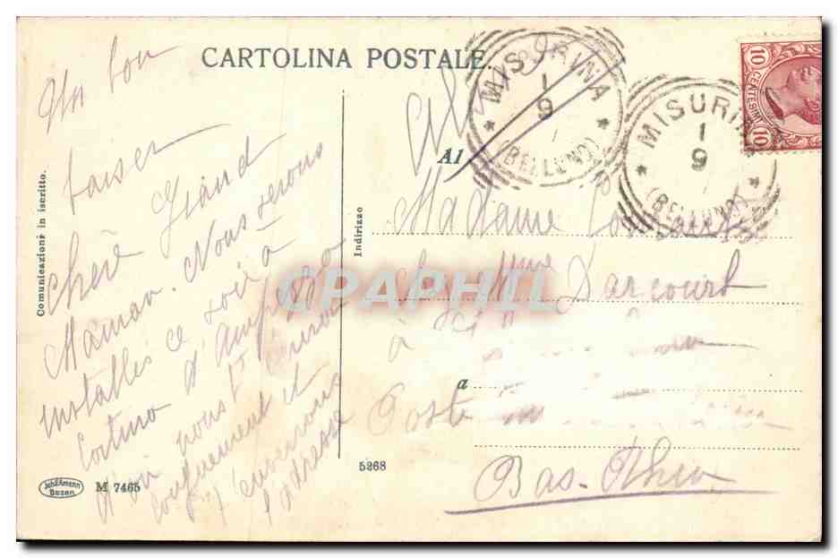 CPA Lago di Misurina Hotel Misurina e Grand Hotel Verso Sorapis — Back