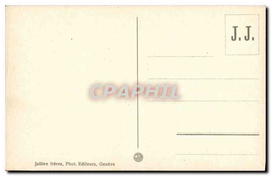 Arrivée d'une caravane — Hospice du Grand St Bernard — J.J. 8498 — Rückseite