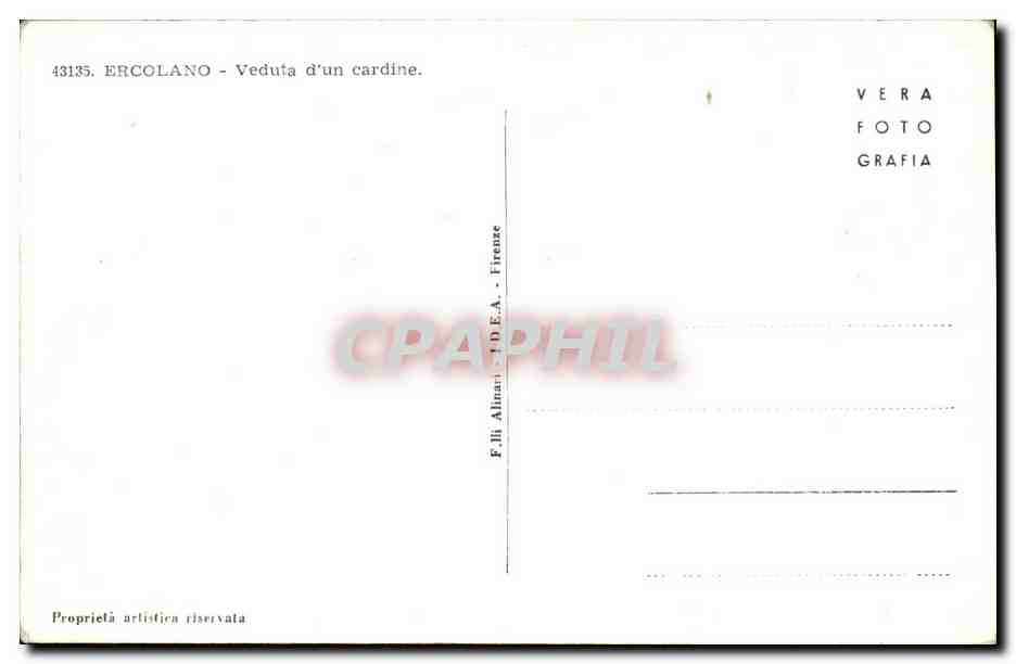 CPA Ercolano Veduta d Un Cardine — Rückseite