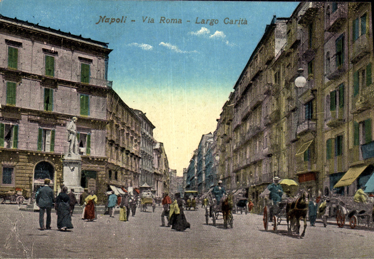 CPA Napoli Via Roma Largo Carita