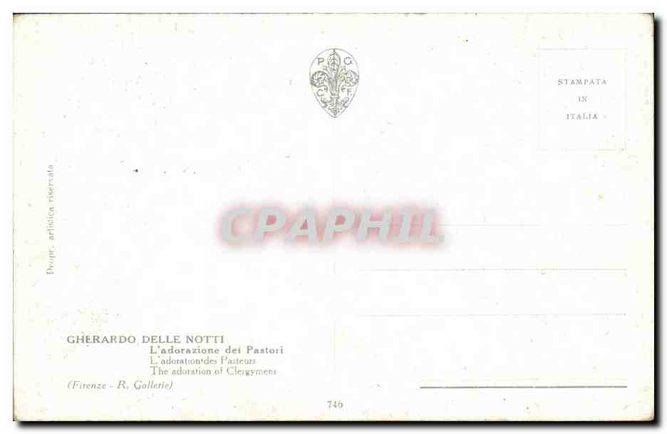 Nativité — Adoration des Mages — Gherardo delle Notti, série 746 — Back