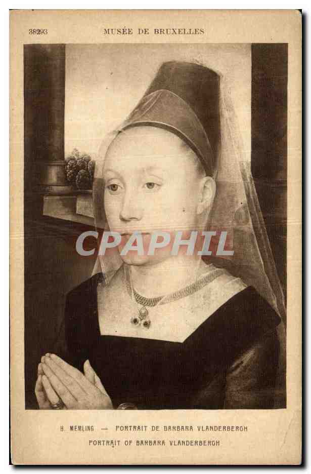 CPA Menling Portrait De Barbara Vlanderbegh Musee de Bruxelles